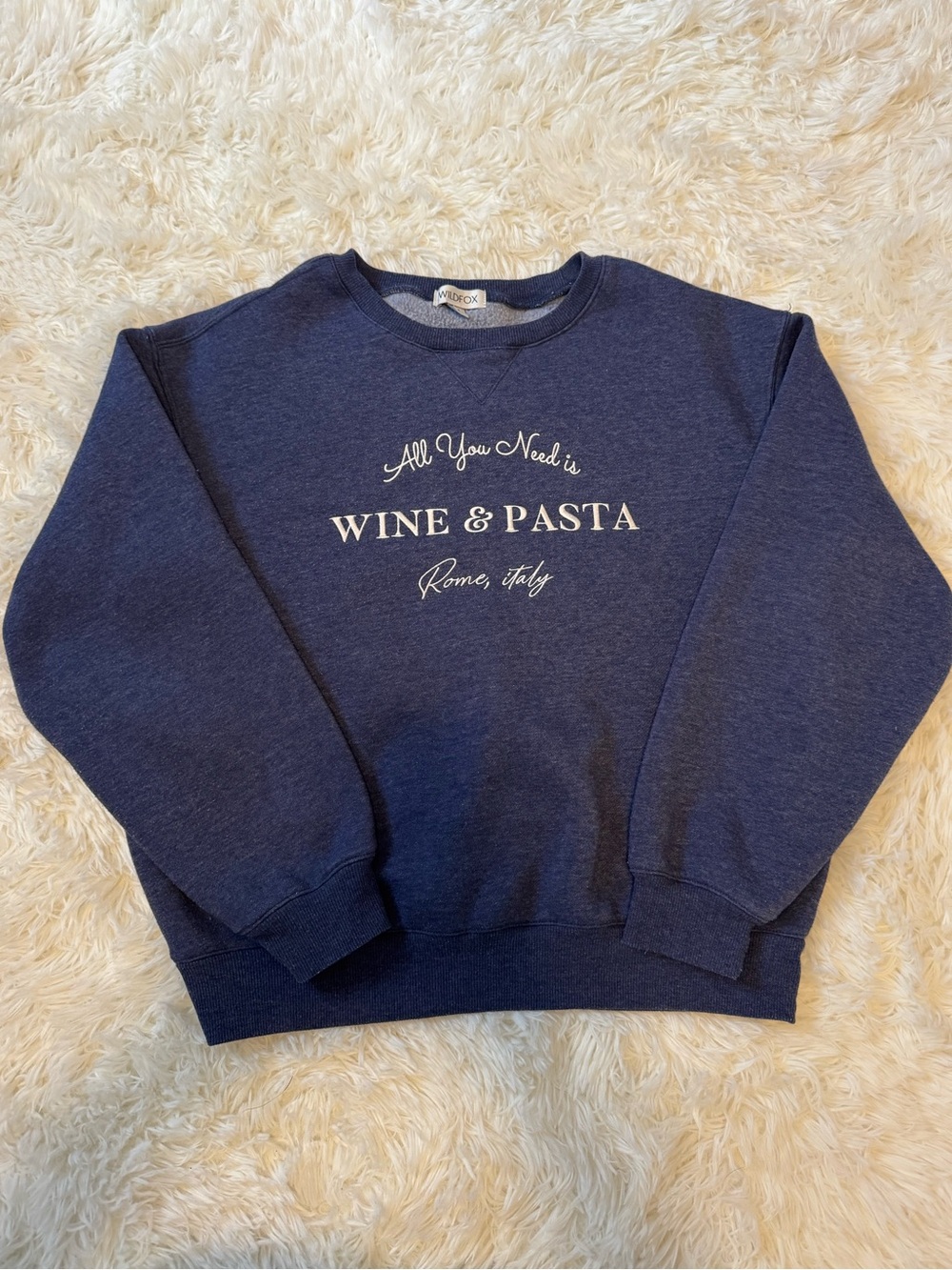 Wildfox "Wine & Pasta" Graphic Sweatshirt